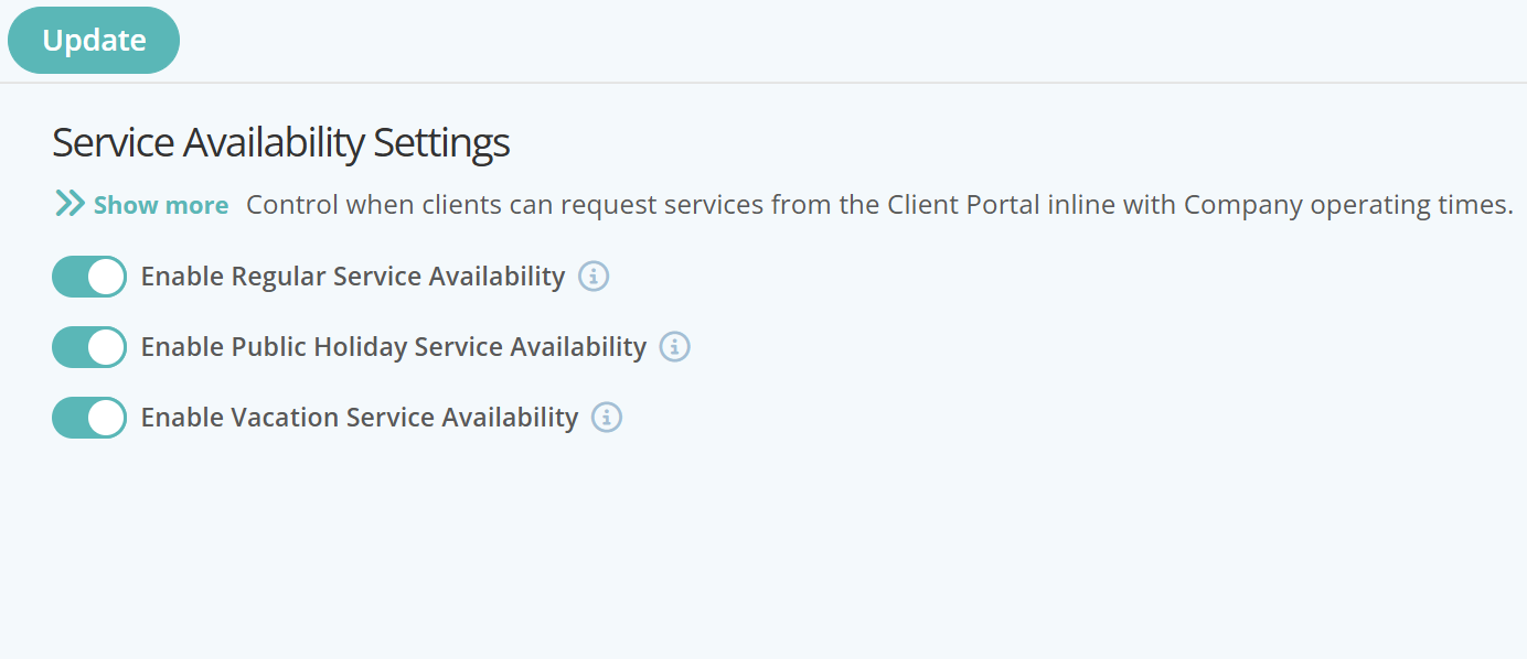 Enable Service Availability Settings in Dog Daycare Software