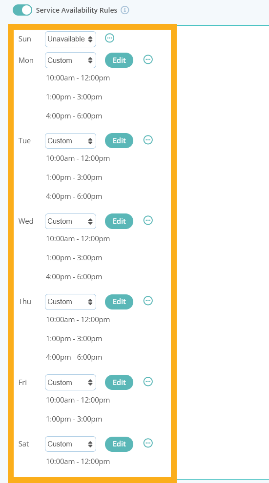 Set custom service availability to prevent clients from booking services in their portal in Dog Daycare software