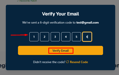 Verify Your Email for Sign Up