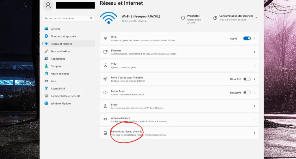 désactiver l'IPv6 sous windows 11