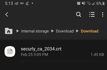 download android certificate