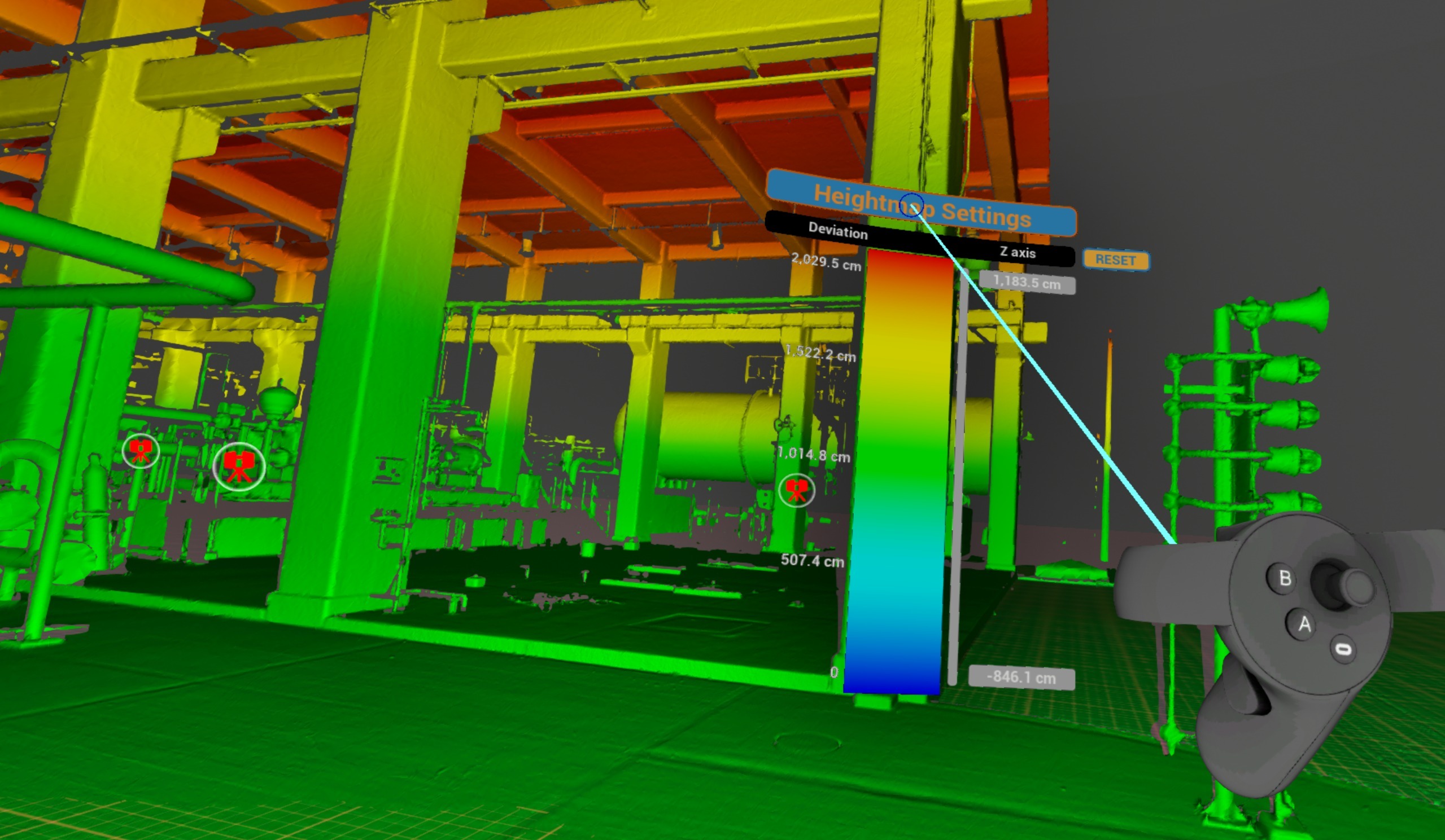 Heightmap color legend