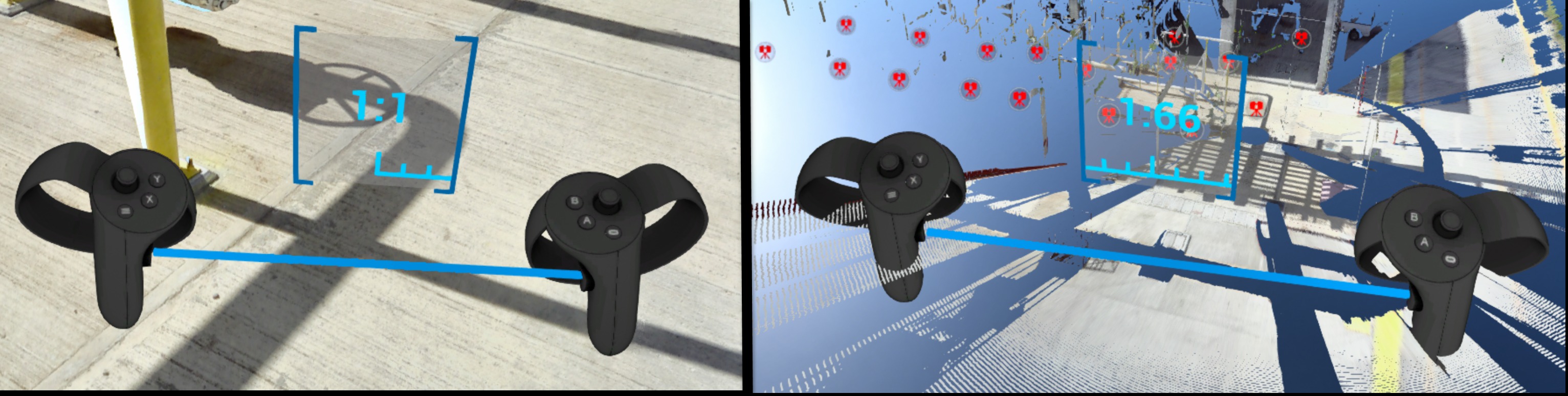 Dynamic scaling VR