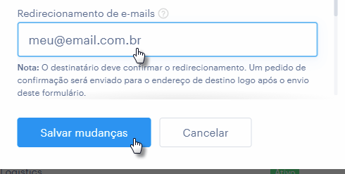 Redirecionamento de e-mails