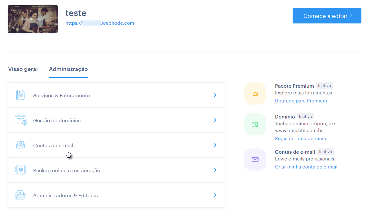 Redirecionamento de e-mails
