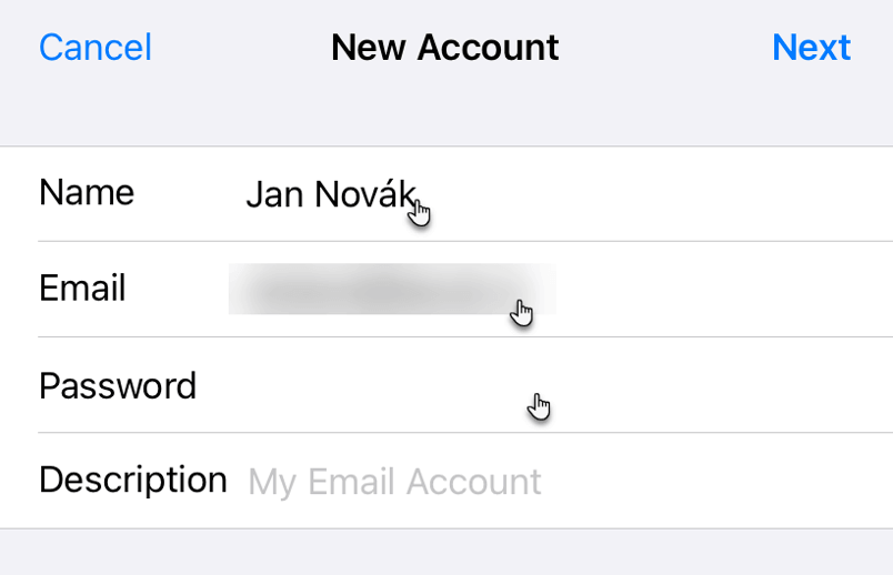 Skriv inn navn og e-postadresse
