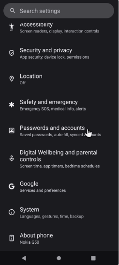 Sette opp Webnode Webmail i Android