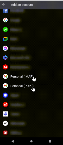 pop eller imap