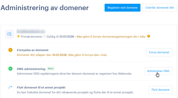 DNS administrering