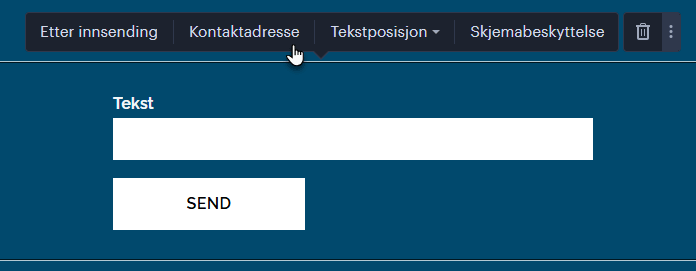 Endre e-postadressen for skjemameldinger