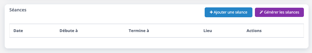 Options de programmation