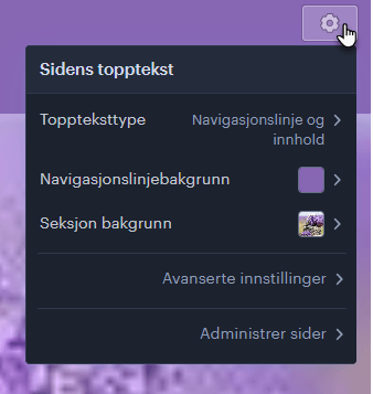 Sidens topptekst