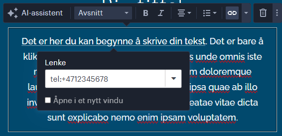 Skriv inn telefon