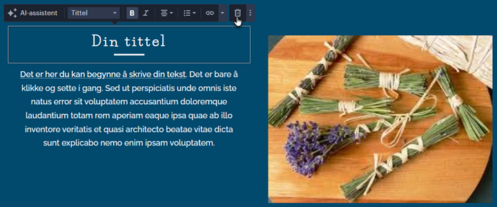 Slik sletter du enkelte deler av nettsiden din
