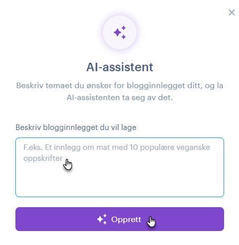 Beskriv blogginnleget