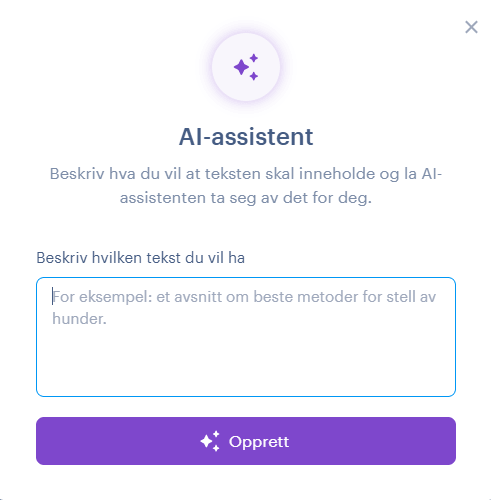 Beskriv teksten