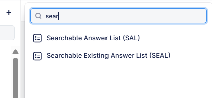 Searchable Existing Answer List.

AI-generated content may be incorrect.