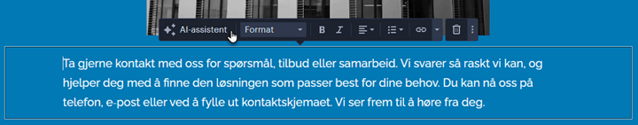Oversett tekst med AI-assistenten