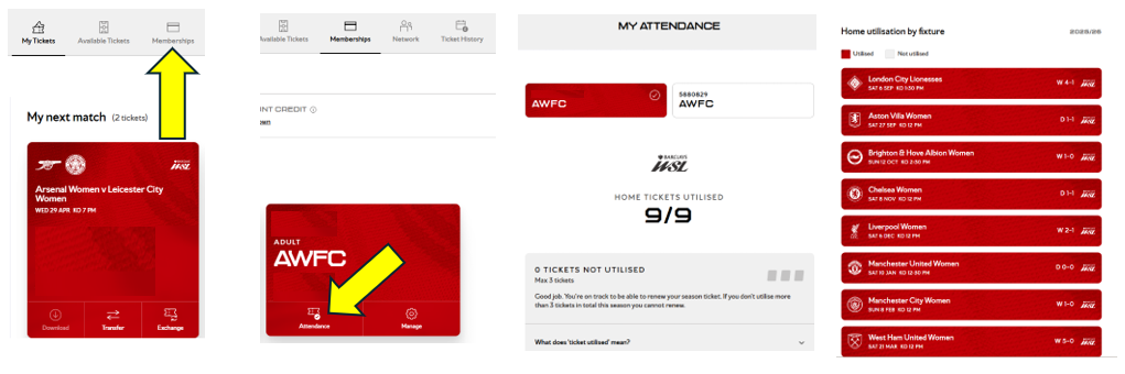 Seat utilisation tracking instructions