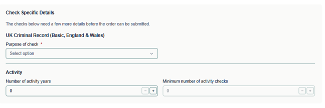 The candidate details form