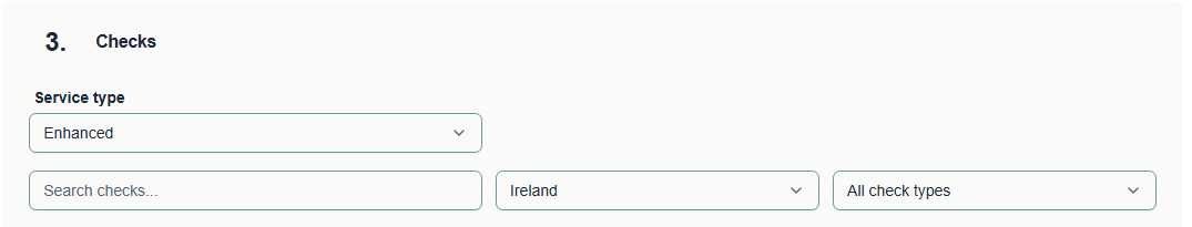 Searching and filtering the list of checks