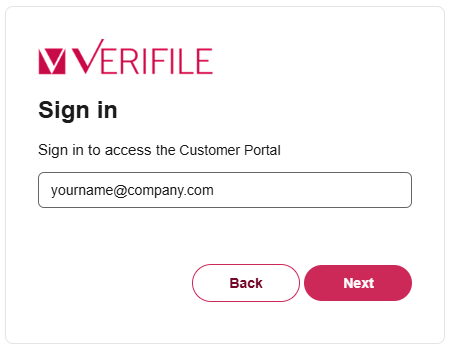 A field to allow input of your work email address