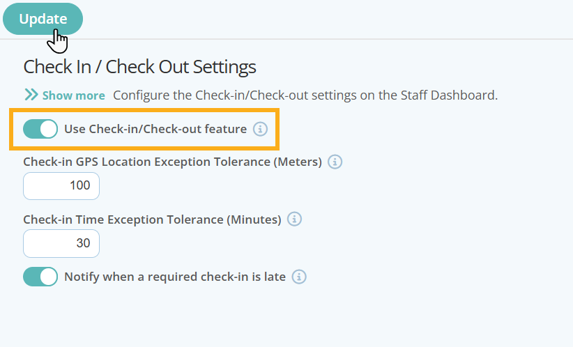 Switch on Check in/Out Function on your Pet Sitter Plus Software
