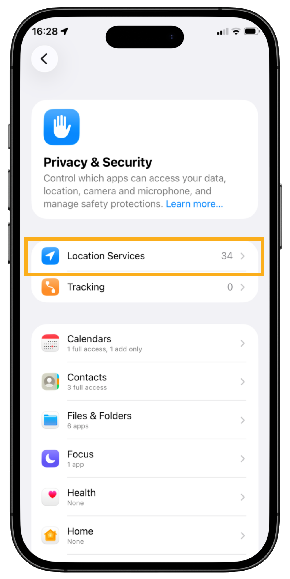 Switch on Location Services on an iPhone to improve GPS accuracy when using Pet Sitter Plus