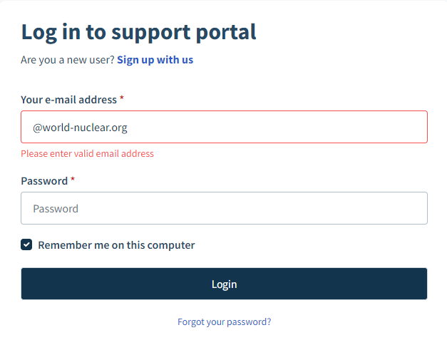 A screenshot of a login form
Description automatically generated