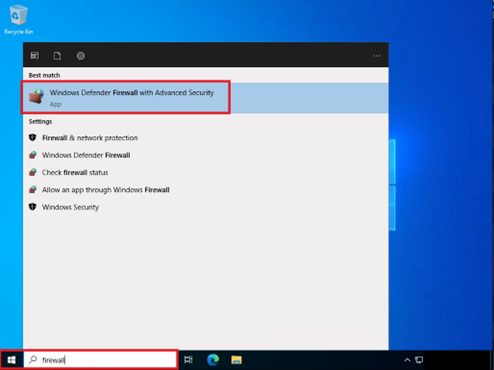 Windos Defender Firewall with Advanced Security