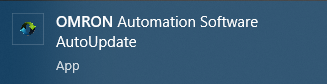 Omron Automation Software AutoUpdate tool
