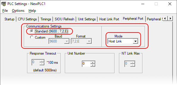 Peripheral Port Settings