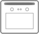 A white rectangular object with a rectangular window

Description automatically generated