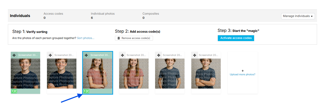 The tagged images now shows the QR icon