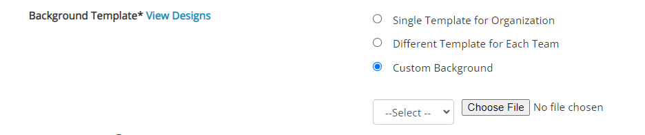 Custom background selection
