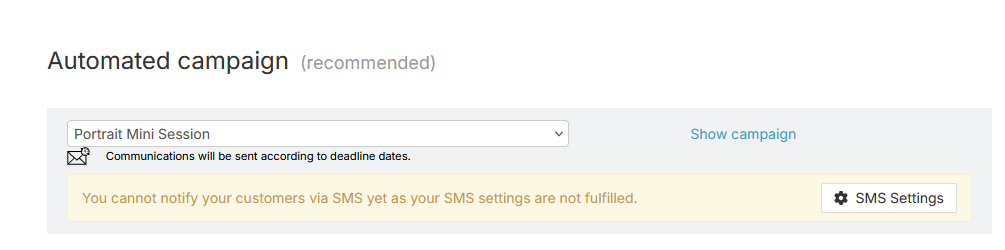 Saving settings after attaching price list and campaign