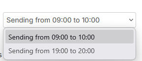 Time frame selection