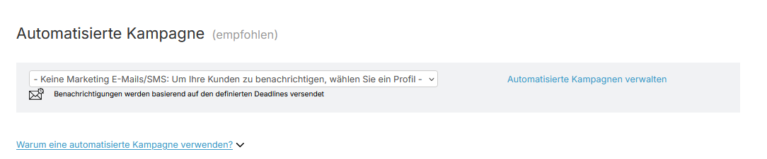 Automatisierte Kampagne entfernen