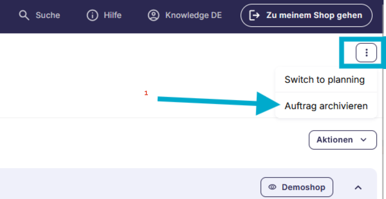 Auftragsstatus ändern