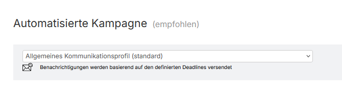 Kampagne neu hinzufügen und speichern