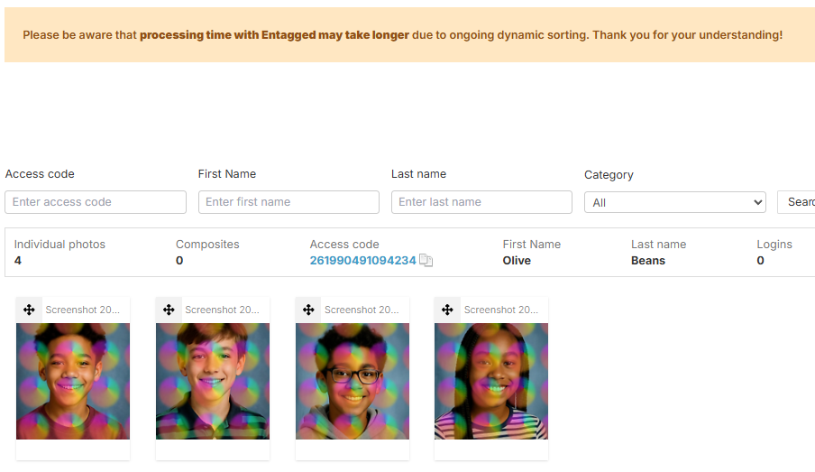 Metadata barcode error example - images appear under one access code