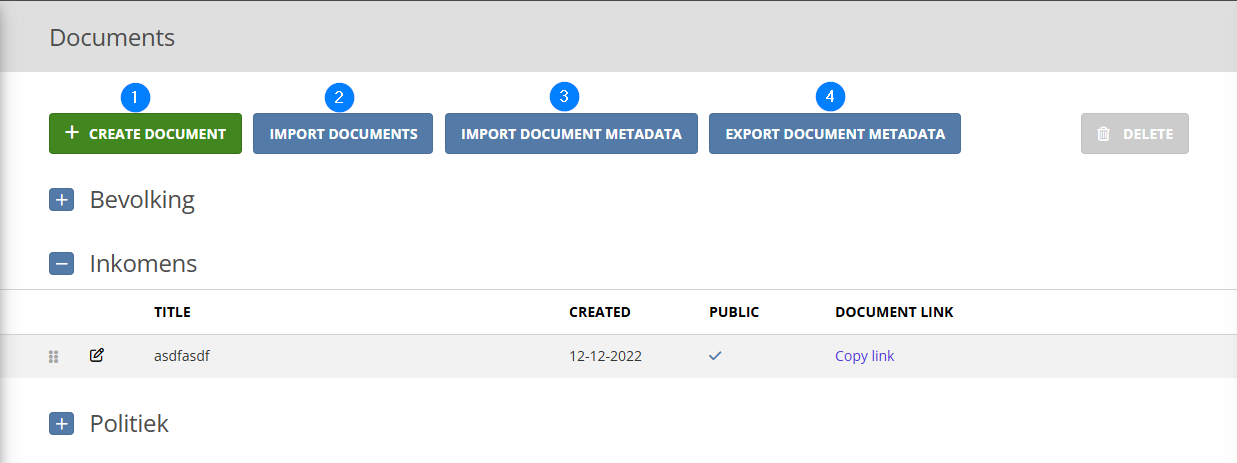 Documenten aanmaken.