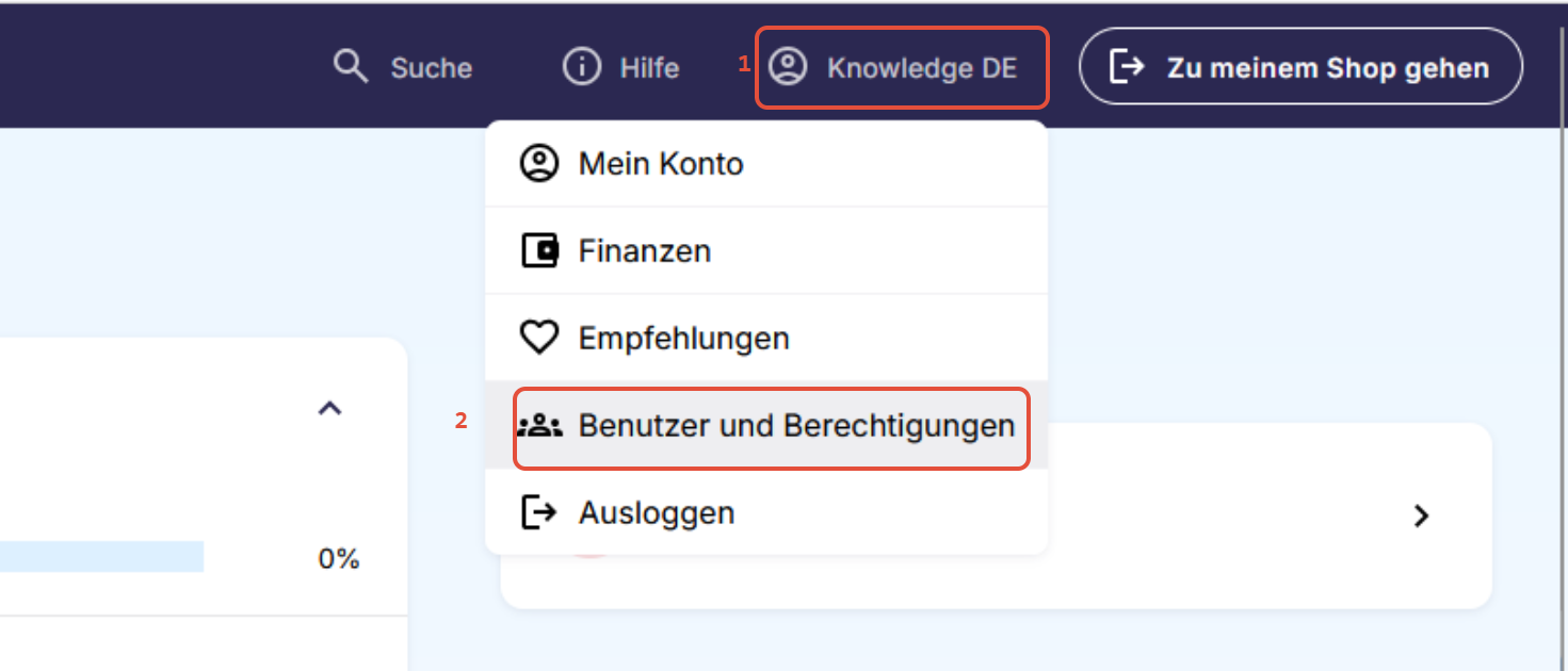 Benutzerverwaltung öffnen