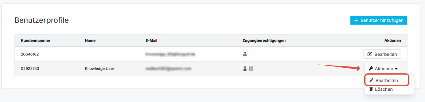 Benutzer bearbeiten