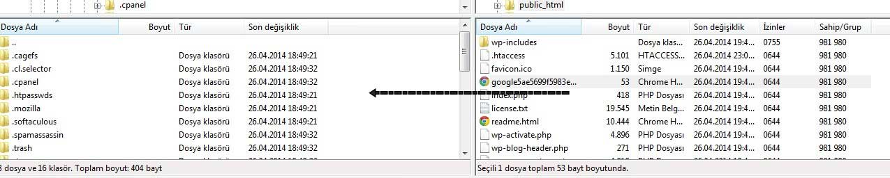 filezilla-ekranı