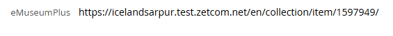 eMuseumPlus slóð