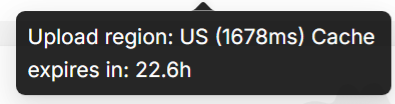 Tooltip: Details on server speed