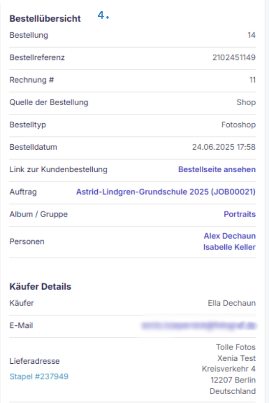 Screenshot Fotos Bestellung