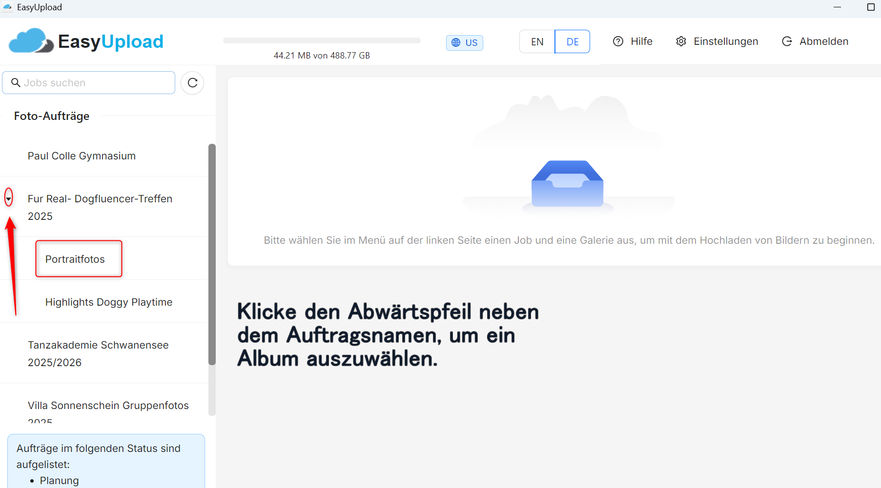 Richtiges Ersetzen von Bildern im Album