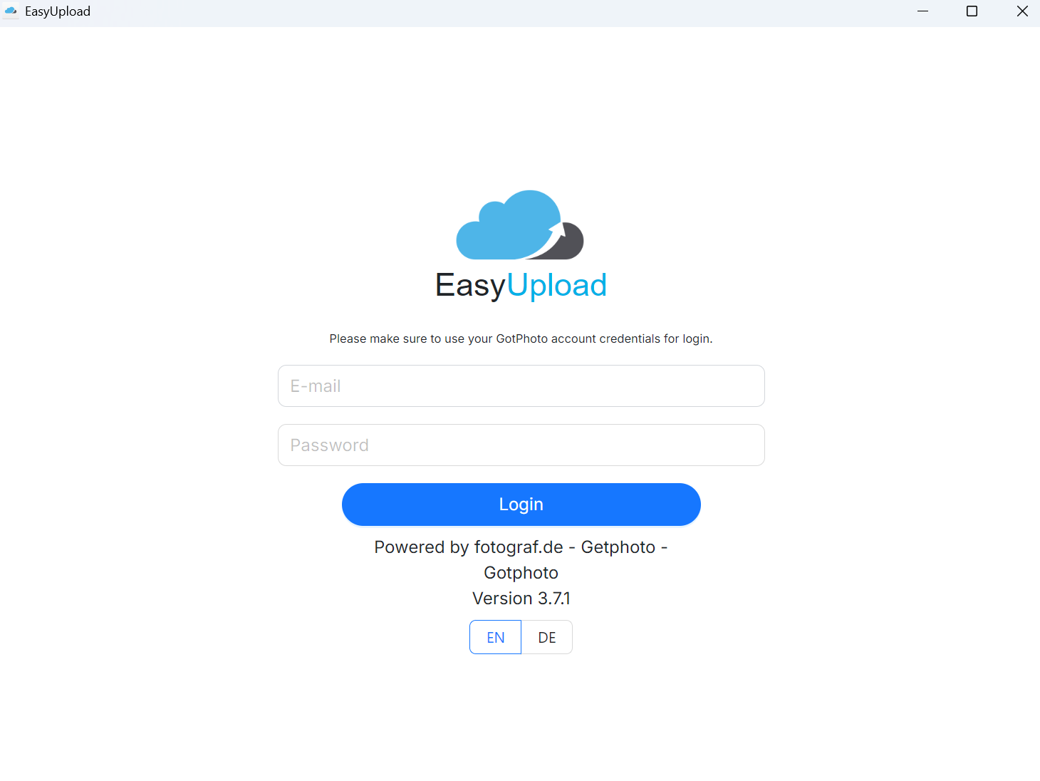 EasyUpload Login Form